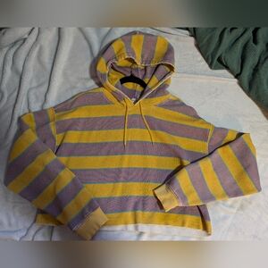 Urban Outfitters Rugby Striped Crop Top Hoodie Excellent Condition